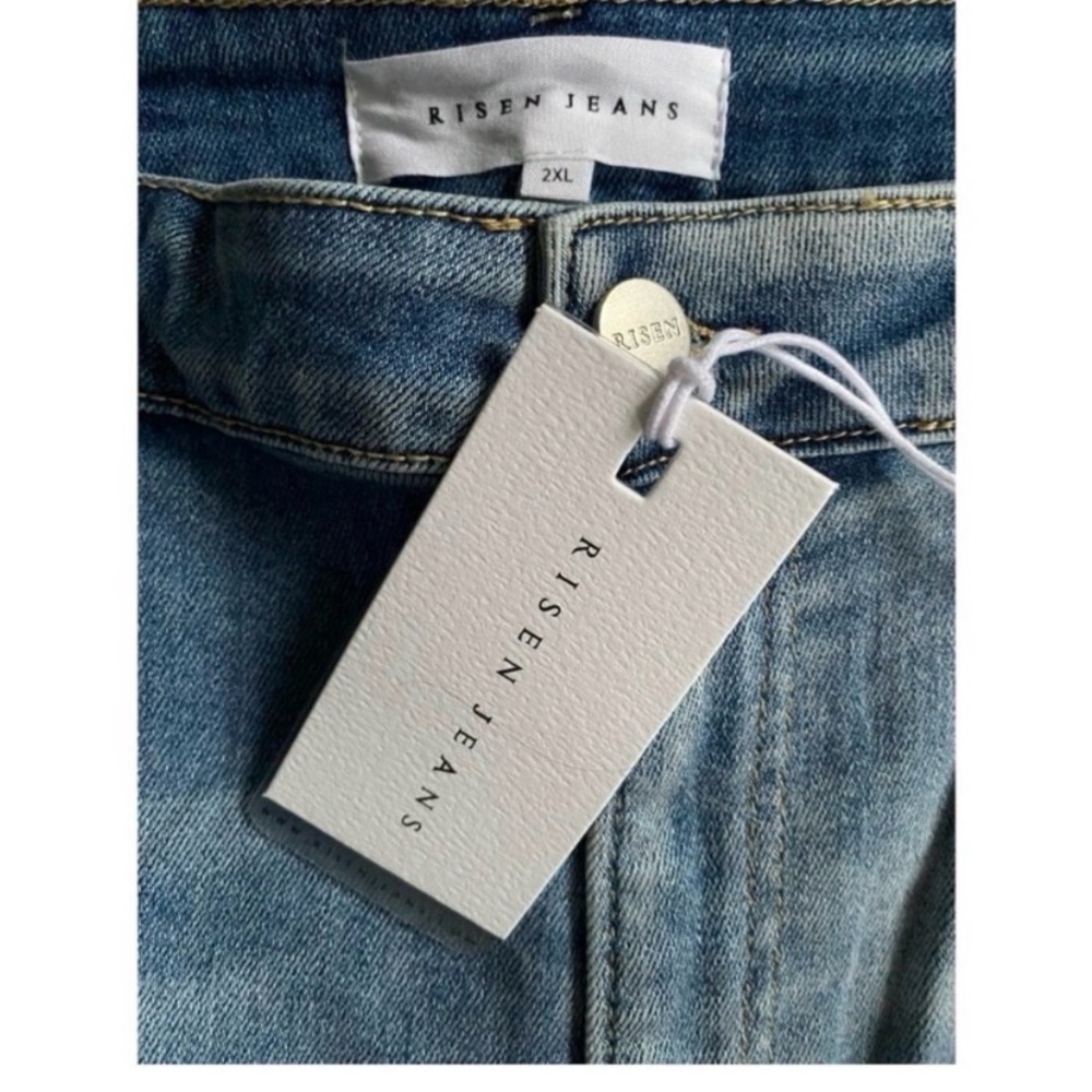 RISEN Ripped Straight Leg Crop Jeans - Picture 6 of 8